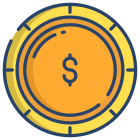 Dollar argent icon