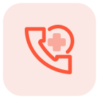 Enquiry over a phone for appointment scheduling icon