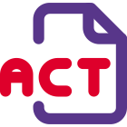 ACT is a compressed audio format layout icon