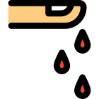 Bleeding or dripping of blood from finger icon