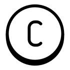 Circled C icon