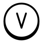 Circled V icon