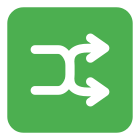 Twisted arrows for music shuffling button Interface icon