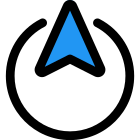 Top page movement of mouse cursor arrow icon
