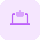 Membership crown badge for laptop online member icon