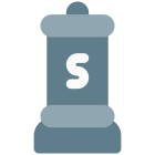 Solid salt with grinder shaker bottle icon