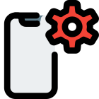 Setting cog wheel for smartphone logotype layout icon