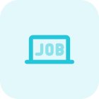 Job listing portal access on a laptop icon