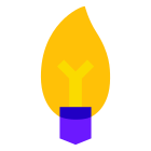 Lampadina a candela icon
