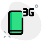 Cell phone with third generation network connectivity icon