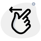 Single finger touch with slide left feature icon