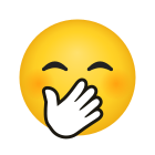 Смайлик, прикрывающий рот рукой icon