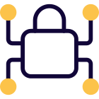 High security authentication connected with multiple nodes icon