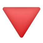 빨간색 삼각형이 아래로 향한 이모티콘 icon