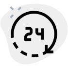 Round the clock service and communication layout icon