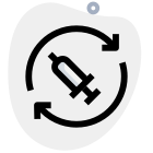 Insulin reminder with a loop arrows layout icon