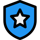 Law enforcement police uniform star shield badge icon