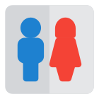 Visiting room with couples on stickman logotype icon