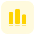 Sound bass interface with bar presentation layout icon