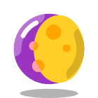 Lune gibbeuse croissante icon