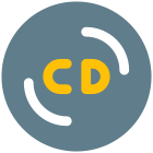 Compact disc for music and audio files icon