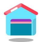 Garagem aberta icon