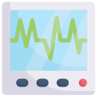 Cardiogram on screen icon