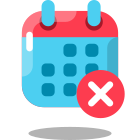 Calendar Delete icon