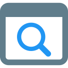 Magnifying glass as a concept of the web browser icon