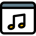 Music collection of wide genre available online icon