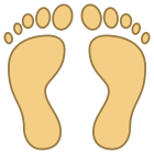 Empreintes pieds humains icon