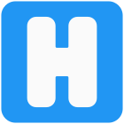 Hospital sign on a road as an indication icon