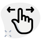 Single finger touch with slide left and right feature icon