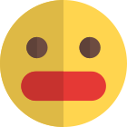 Grimacing nervous emoji face shared on internet icon
