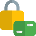 Credit card security with bit authentication layout icon