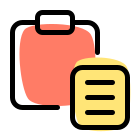 Paste the content to clipboard, computer file system. icon