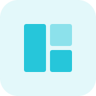 Square boxes with left bar vertical grid icon