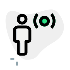 Broadcast work and controlling work purpose layout icon