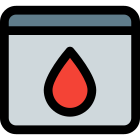 Online browser for blood bank donation availability icon