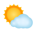Sun Behind Small Cloud icon