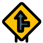 Intersect road from right towards front lane road signal icon