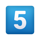 emoji-de-cinco-dígitos-de-teclas icon