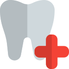 Dentistry Specialty Hospital isolated on a white background icon