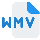 WMV is the compressed video format and media audio is the compressed audio format icon