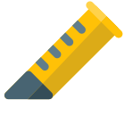 Flute with a melody of sound played in a concert icon