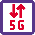 Fifth Generation of internet connectivity in cellular network icon