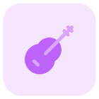 Acoustic guitar played in a pop song concert icon