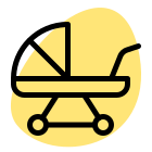 Stroller for baby carrying isolated on a white background icon