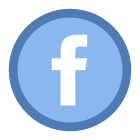 Значки Facebook в форме круга icon