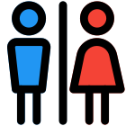 Toilet for both male and female in the hotel room icon